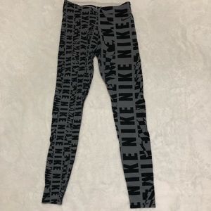 Grey and black Nike leggings